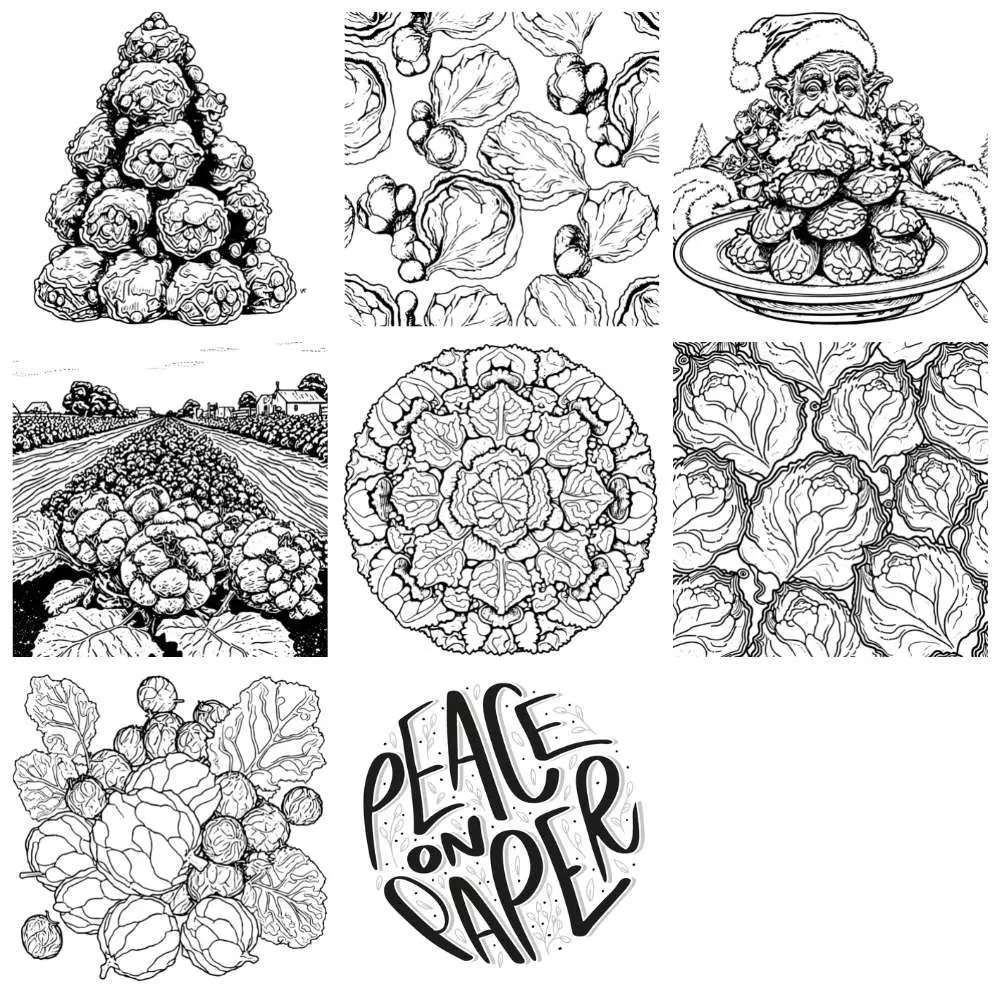 Brussels Sprouts Colouring Book for Brussel Sprout Lovers & Haters